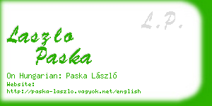 laszlo paska business card